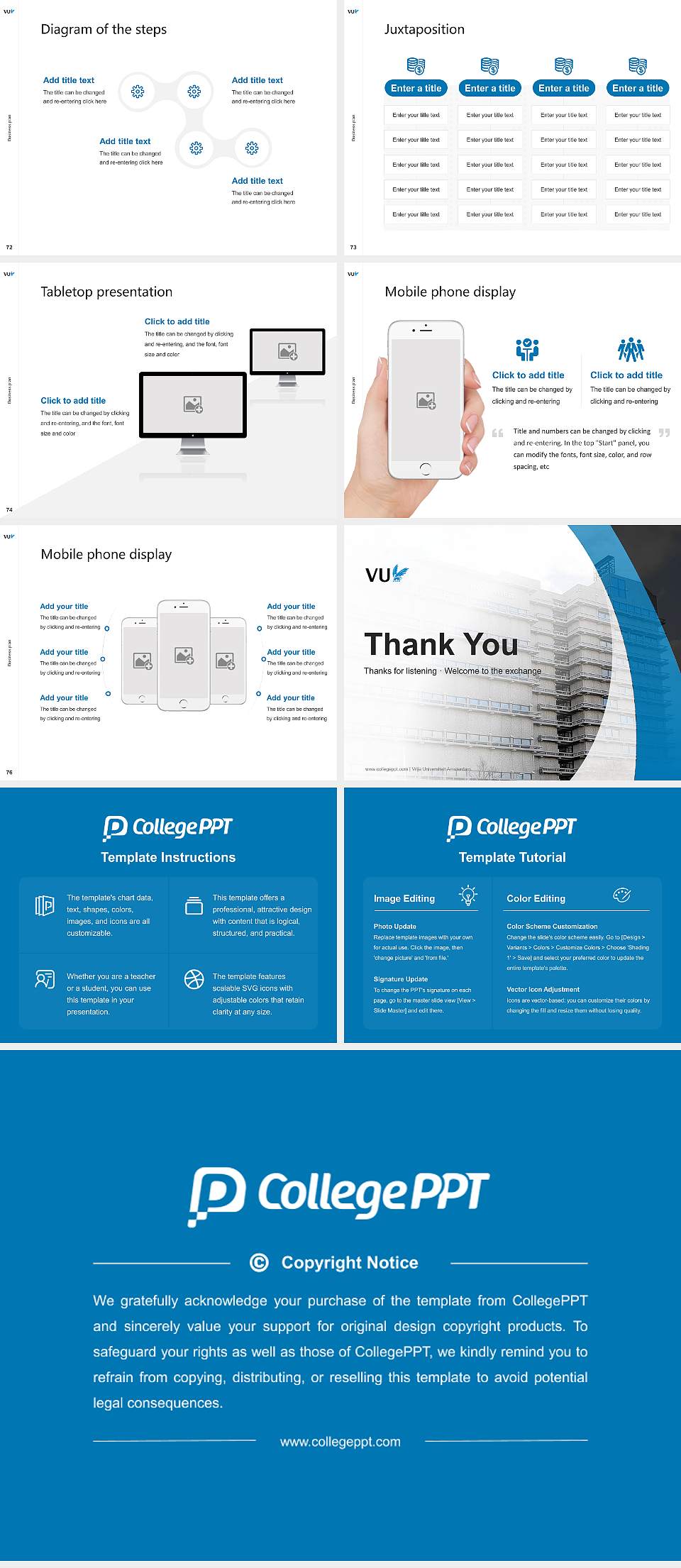 Vrije Universiteit Amsterdam Competition/Entrepreneurship Contest PPT Template4:3 ratio PPT effect preview image9