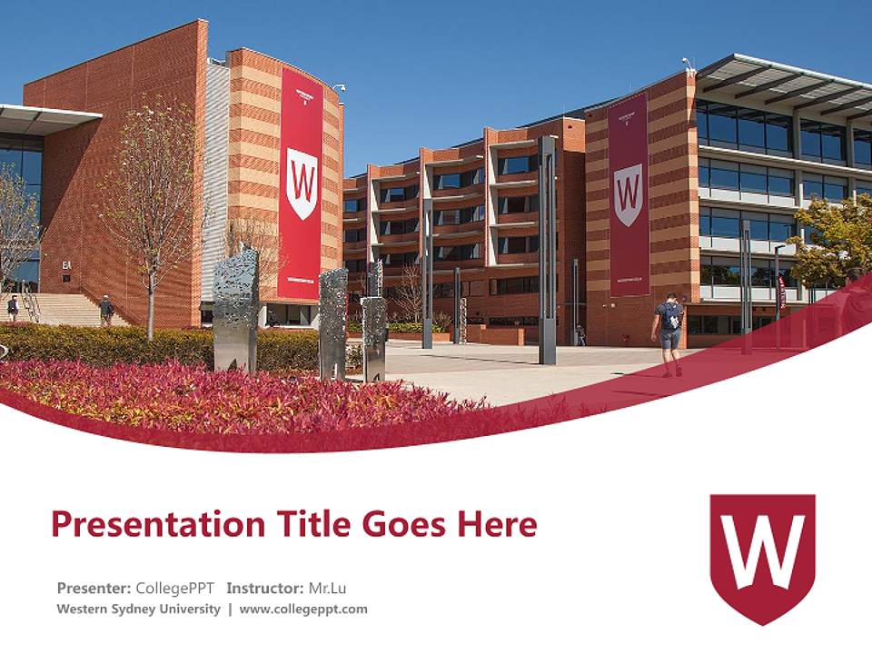 Western Sydney University Course/Courseware Creation PPT Template4:3 ratio PPT effect preview image5