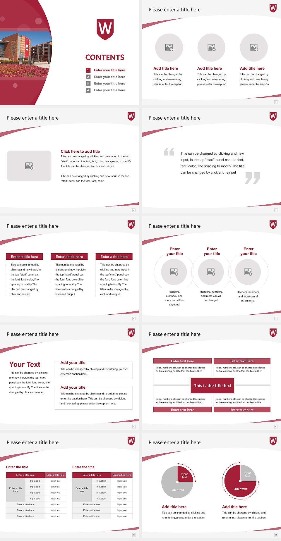 Western Sydney University Course/Courseware Creation PPT Template4:3 ratio PPT effect preview image2