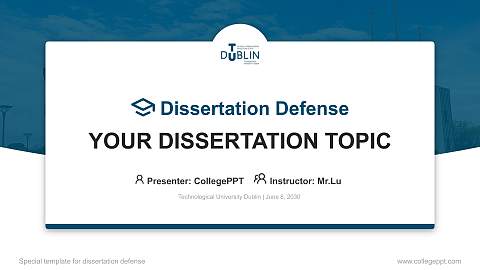 Technological University Dublin Graduation Thesis Defense PPT Template