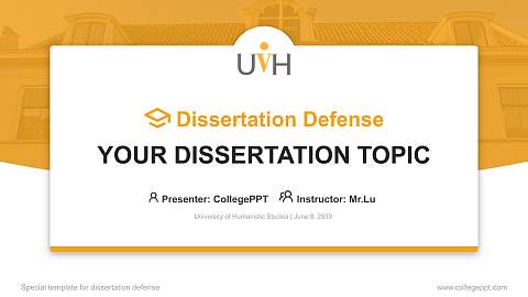 University of Humanistic Studies Graduation Thesis Defense PPT Template