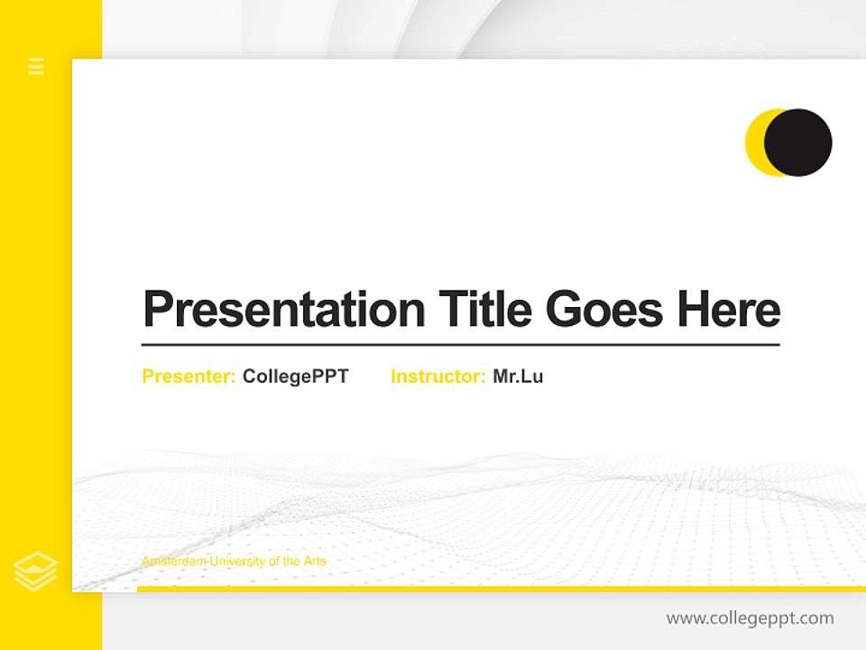 Amsterdam University of the Arts Thesis Proposal/Graduation Defense PPT Template4:3 ratio PPT effect preview image5