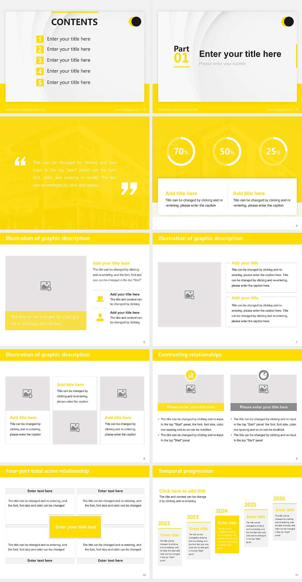 Amsterdam University of the Arts Thesis Proposal/Graduation Defense PPT Template4:3 ratio PPT effect preview image2
