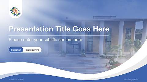 Birla Global University Lecture Sharing and Networking Event PPT Template