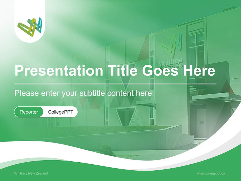 Whitireia New Zealand Lecture Sharing and Networking Event PPT Template4:3 ratio PPT effect preview image4