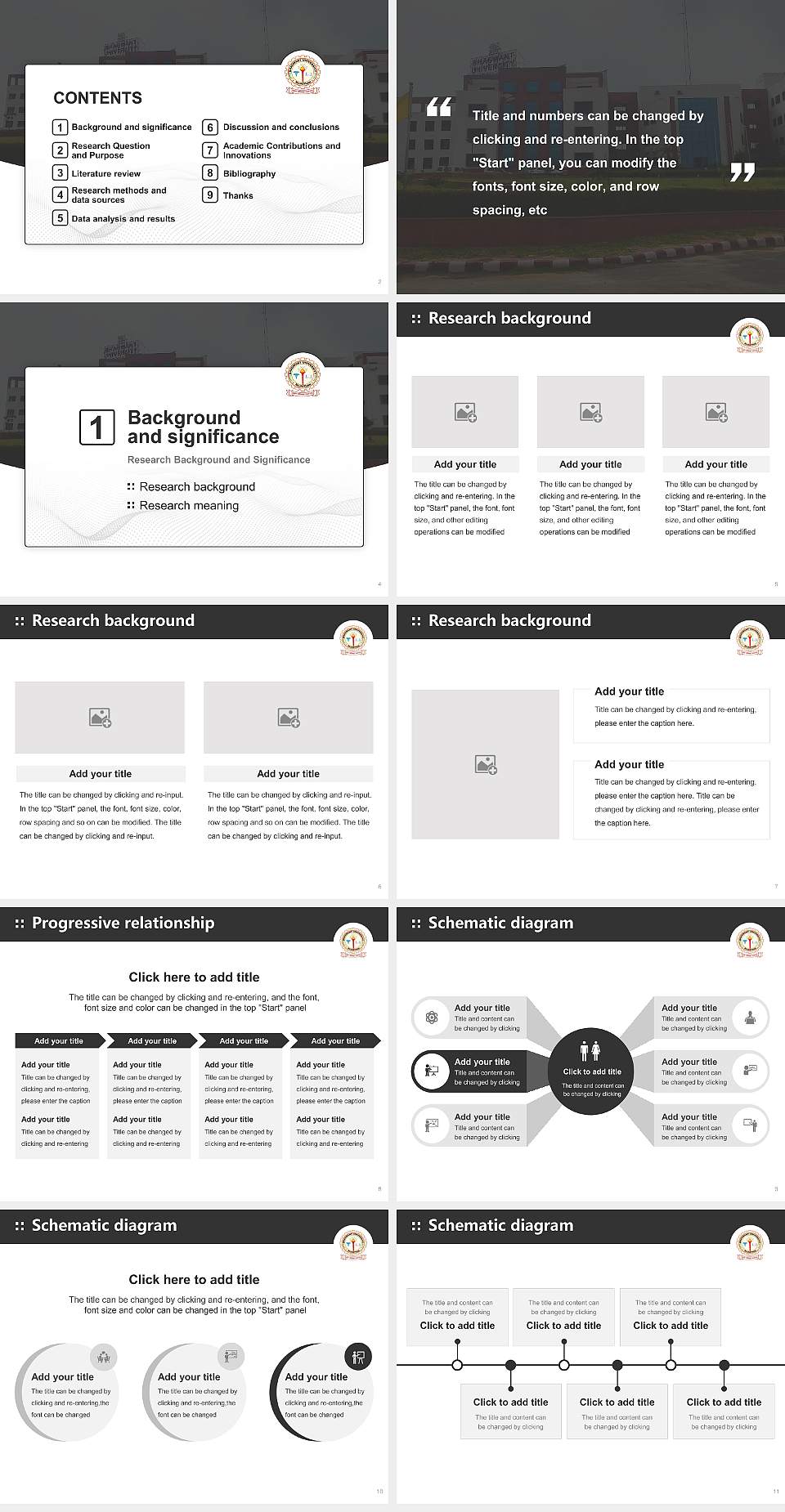 Bhagwant University Graduation Thesis Defense PPT Template4:3 ratio PPT effect preview image2