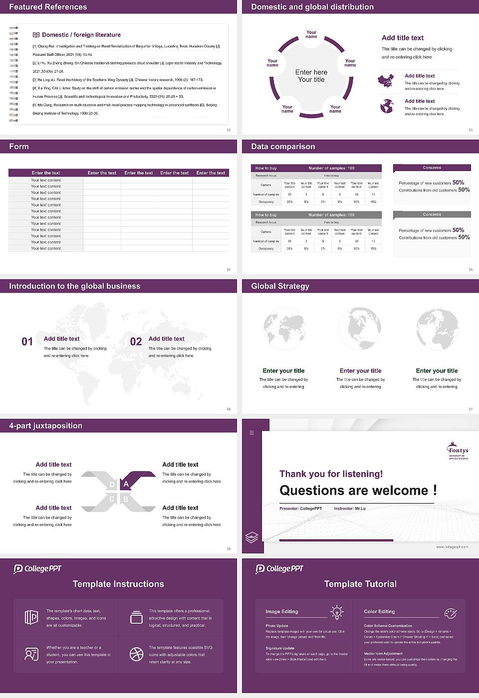 Fontys University of Applied Sciences Thesis Proposal/Graduation Defense PPT Template16:9 ratio PPT effect preview image4