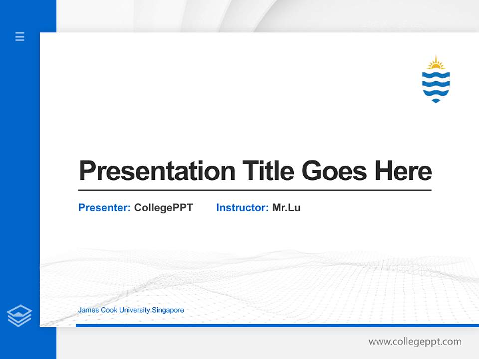 James Cook University Singapore Thesis Proposal/Graduation Defense PPT Template4:3 ratio PPT effect preview image5