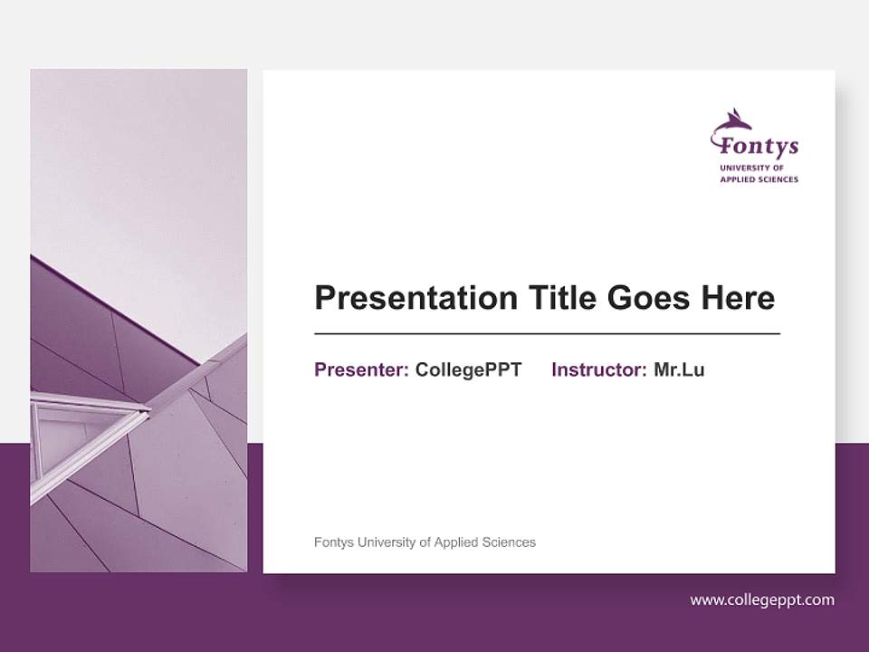 Fontys University of Applied Sciences General Purpose PPT Template4:3 ratio PPT effect preview image6