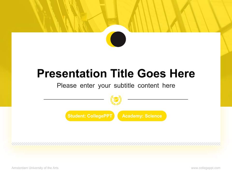 Amsterdam University of the Arts National Scholarship Defense PPT Template4:3 ratio PPT effect preview image4