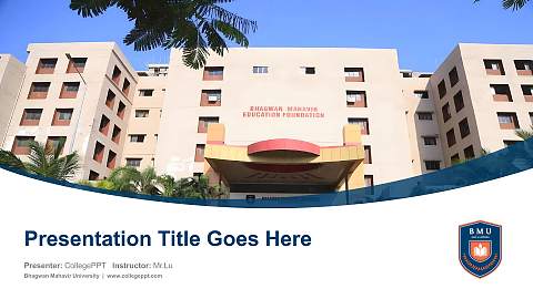 Bhagwan Mahavir University Course/Courseware Creation PPT Template