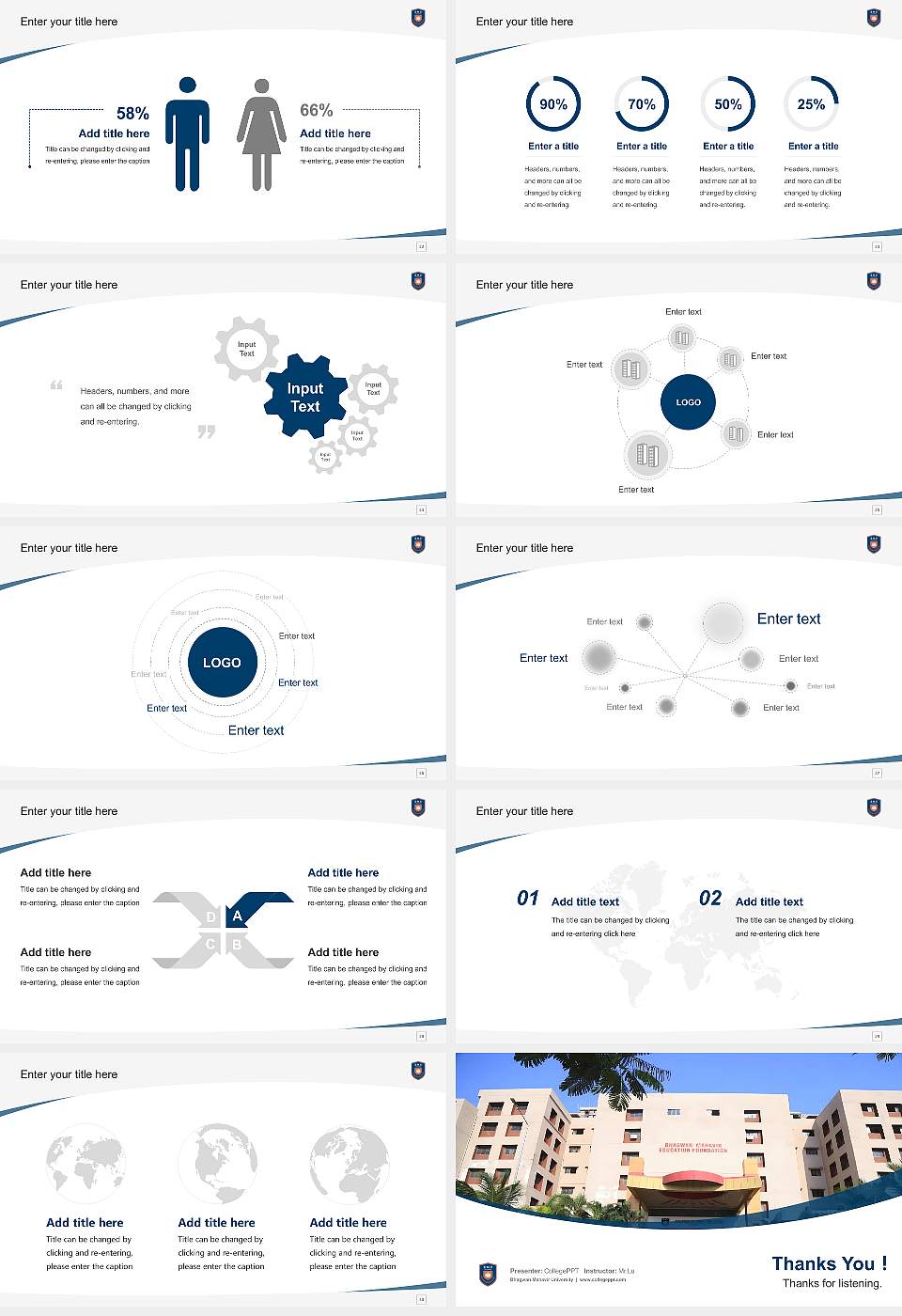 Bhagwan Mahavir University Course/Courseware Creation PPT Template16:9 ratio PPT effect preview image4