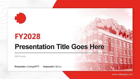 RMIT University Academic Presentation/Research Findings Report PPT Template