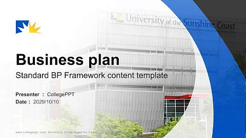 University of the Sunshine Coast Competition/Entrepreneurship Contest PPT Template