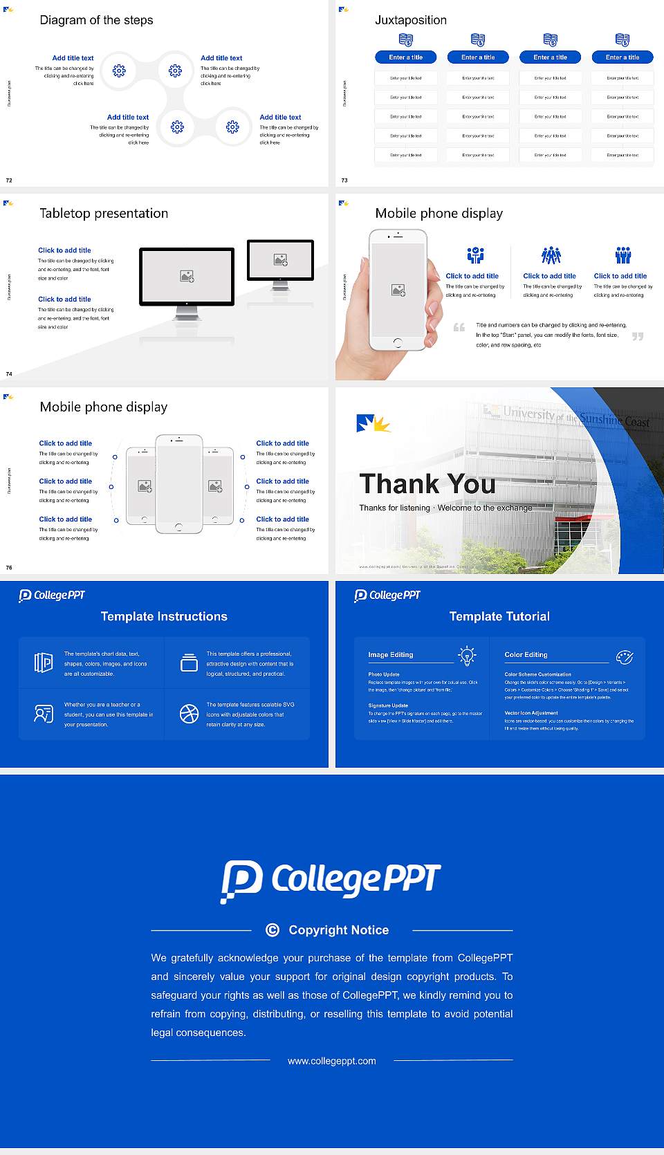 University of the Sunshine Coast Competition/Entrepreneurship Contest PPT Template16:9 ratio PPT effect preview image9