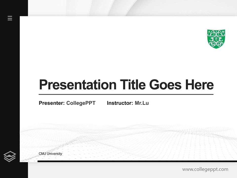 CMJ University Thesis Proposal/Graduation Defense PPT Template4:3 ratio PPT effect preview image5