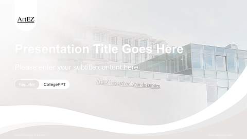 ArtEZ University of the Arts Lecture Sharing and Networking Event PPT Template