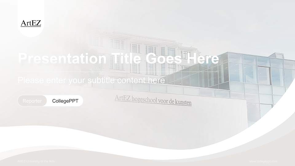 ArtEZ University of the Arts Lecture Sharing and Networking Event PPT Template16:9 ratio PPT effect preview image