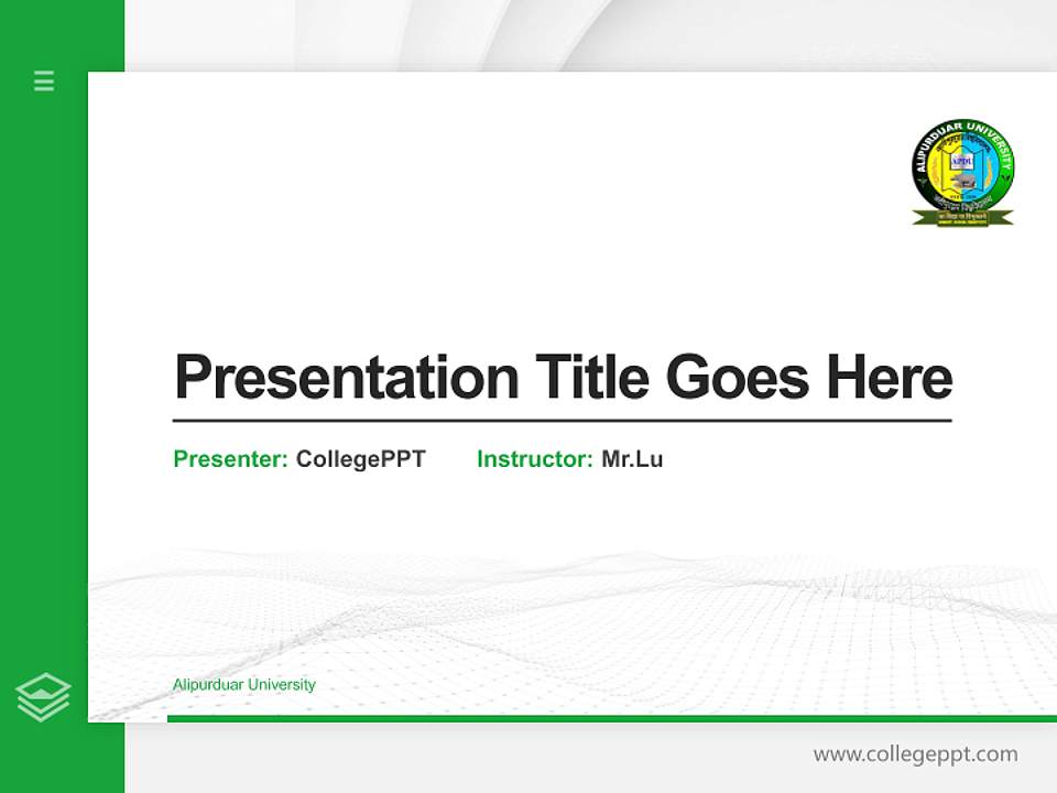 Alipurduar University Thesis Proposal/Graduation Defense PPT Template4:3 ratio PPT effect preview image5