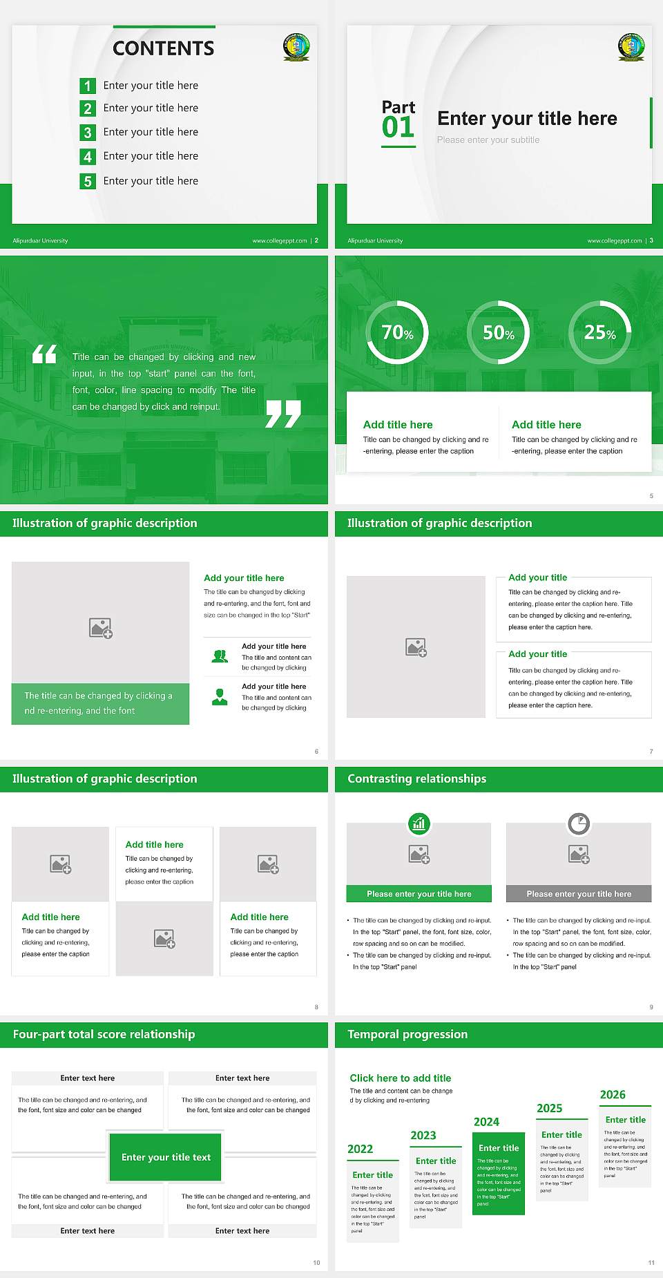 Alipurduar University Thesis Proposal/Graduation Defense PPT Template4:3 ratio PPT effect preview image2