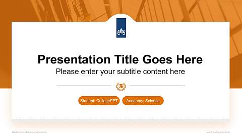 Netherlands Defence Academy National Scholarship Defense PPT Template
