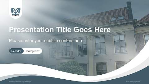 Theological University of Kampen Lecture Sharing and Networking Event PPT Template