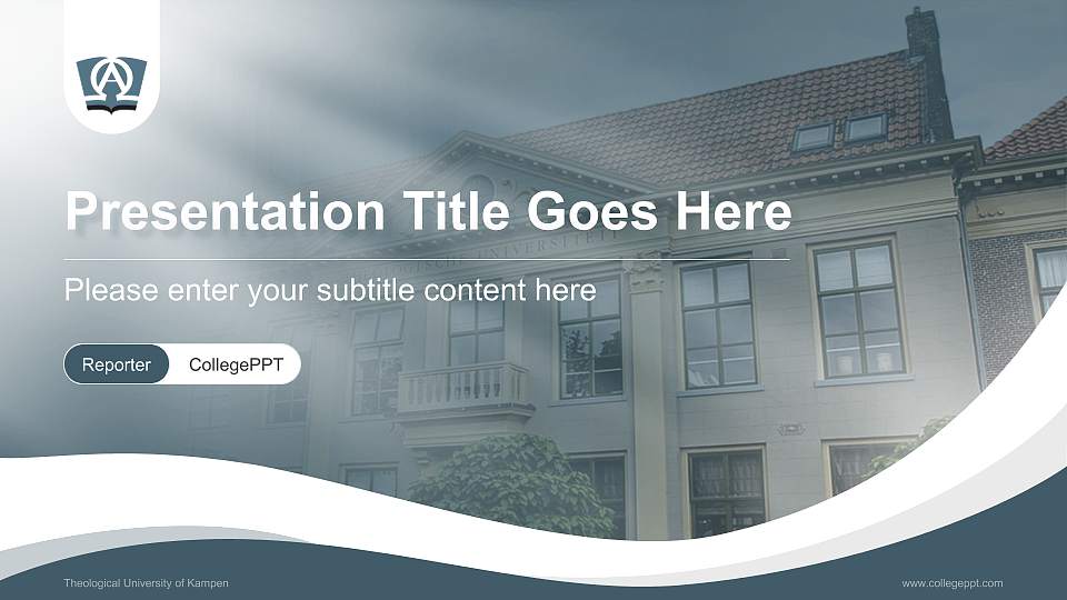 Theological University of Kampen Lecture Sharing and Networking Event PPT Template16:9 ratio PPT effect preview image