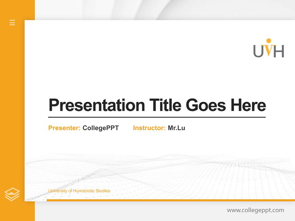 University of Humanistic Studies Thesis Proposal/Graduation Defense PPT Template4:3 ratio PPT effect preview image5