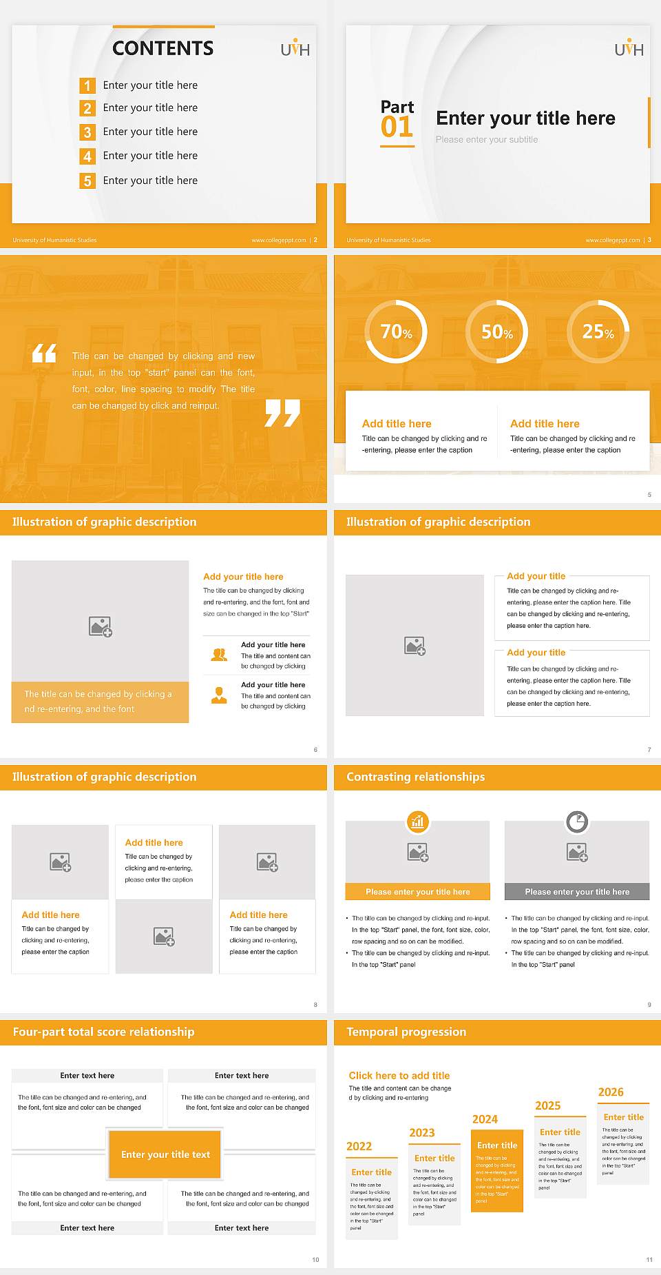 University of Humanistic Studies Thesis Proposal/Graduation Defense PPT Template4:3 ratio PPT effect preview image2