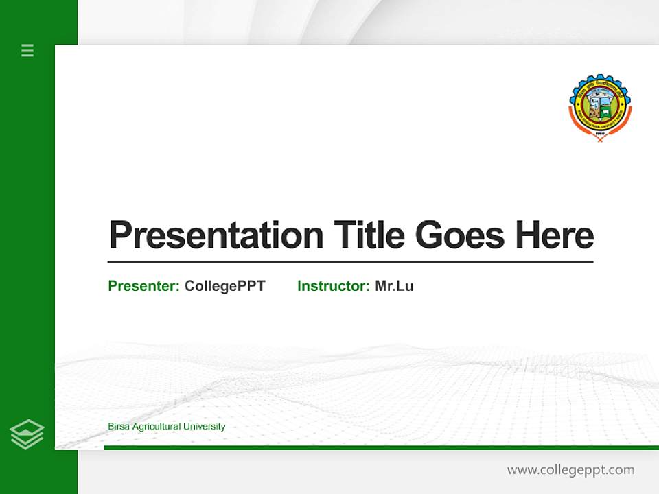 Birsa Agricultural University Thesis Proposal/Graduation Defense PPT Template4:3 ratio PPT effect preview image5