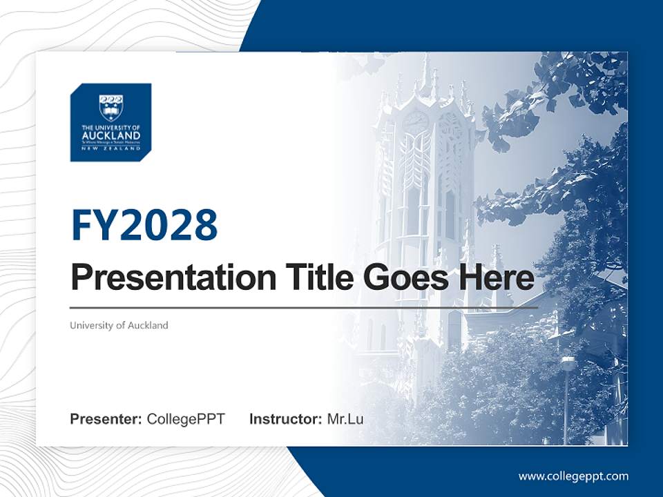 University of Auckland Academic Presentation/Research Findings Report PPT Template4:3 ratio PPT effect preview image5