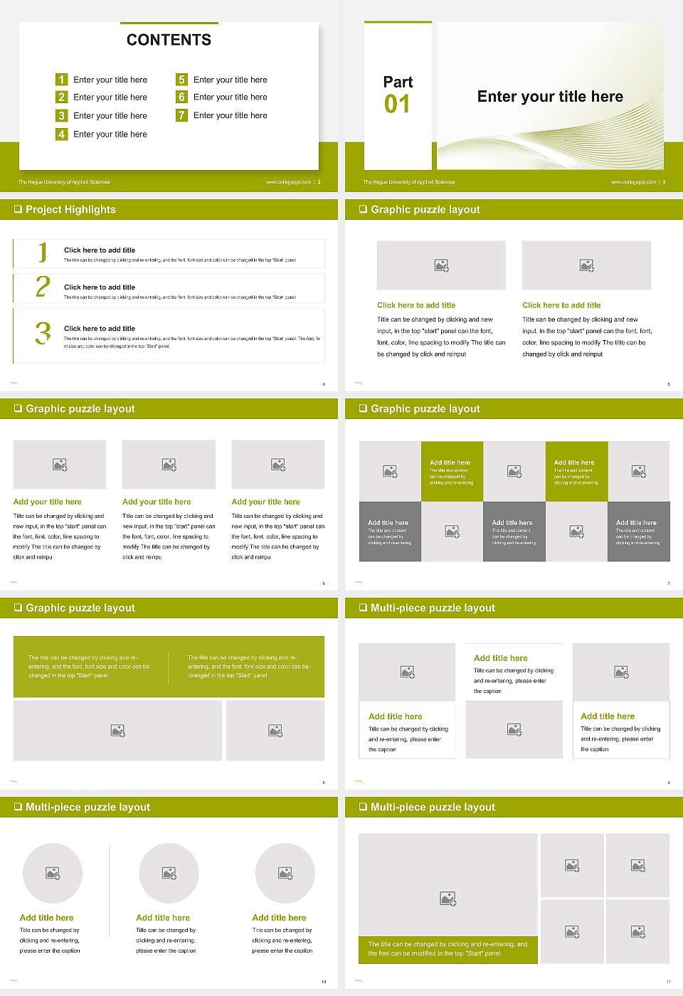 The Hague University of Applied Sciences General Purpose PPT Template16:9 ratio PPT effect preview image2