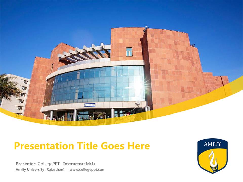 Amity University (Rajasthan) Course/Courseware Creation PPT Template4:3 ratio PPT effect preview image5