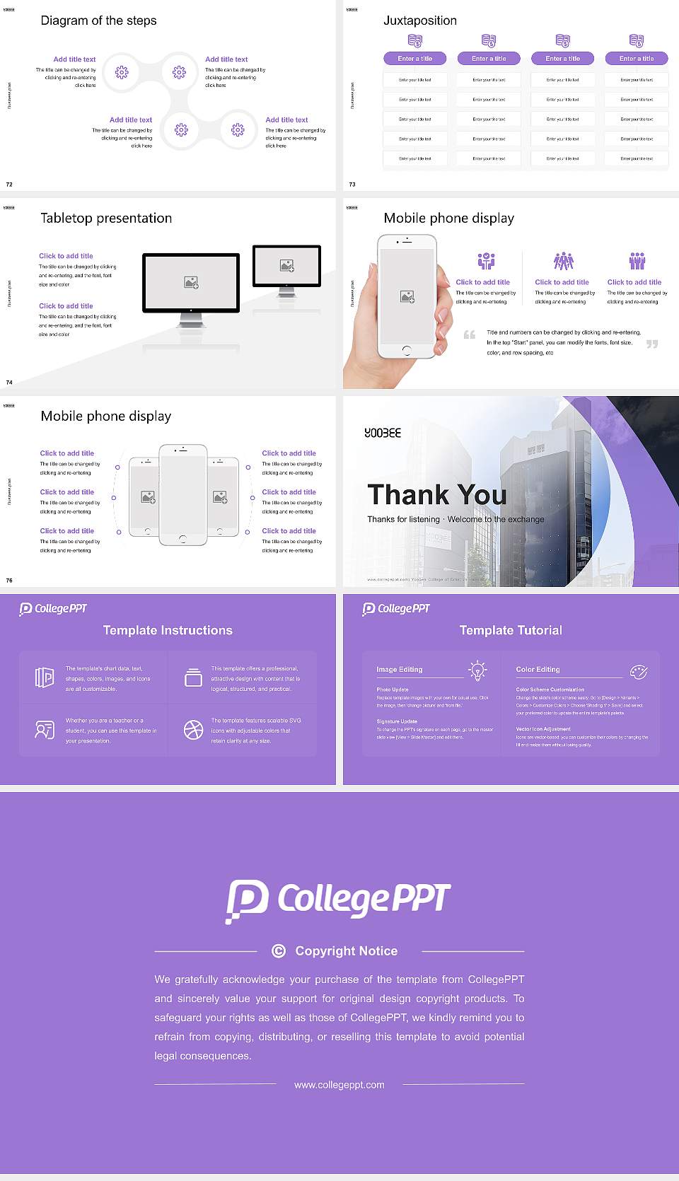 Yoobee College of Creative Innovation Competition/Entrepreneurship Contest PPT Template16:9 ratio PPT effect preview image9