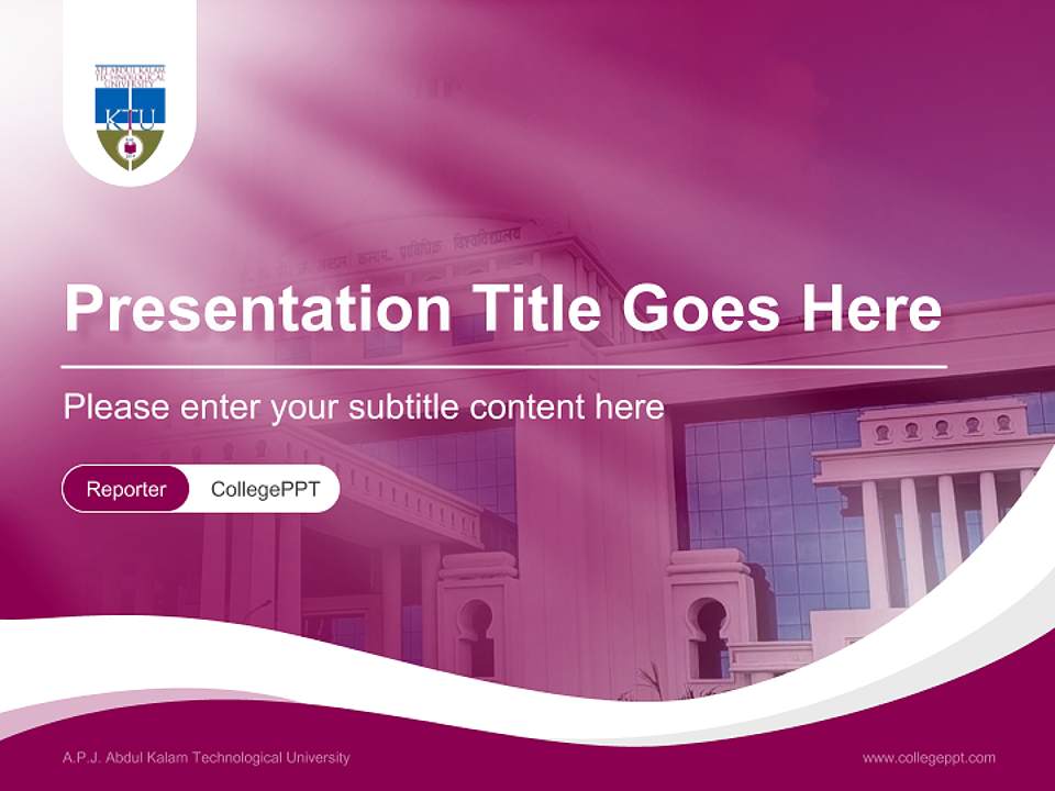 A.P.J. Abdul Kalam Technological University Lecture Sharing and Networking Event PPT Template4:3 ratio PPT effect preview image4