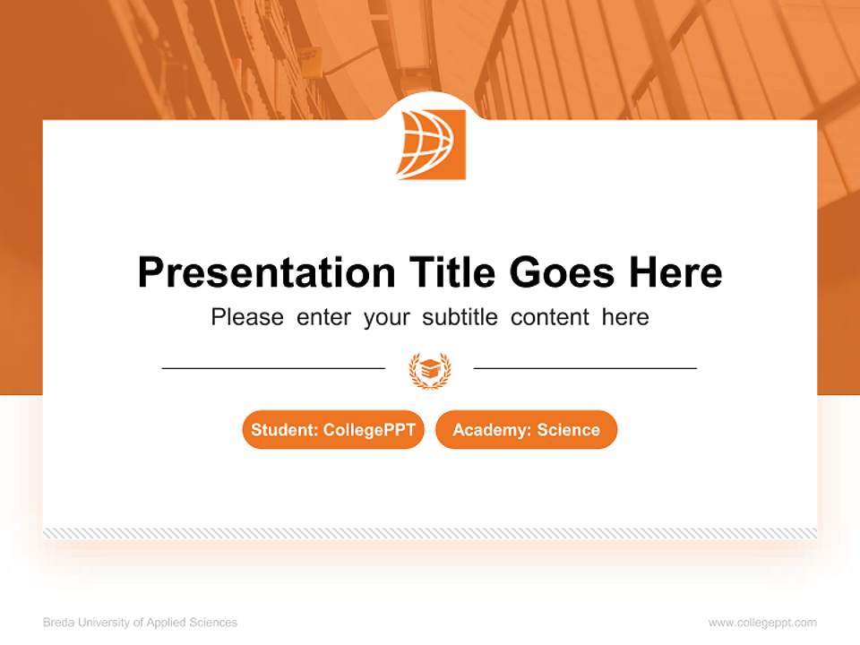Breda University of Applied Sciences National Scholarship Defense PPT Template4:3 ratio PPT effect preview image4
