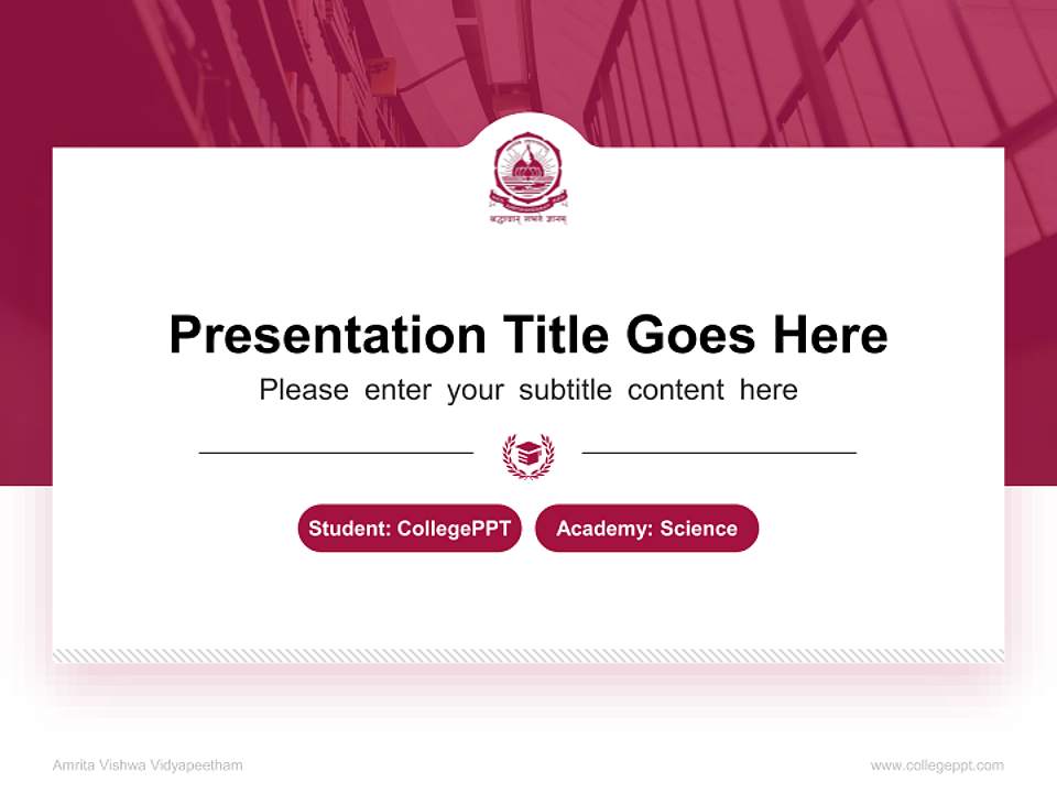 Amrita Vishwa Vidyapeetham National Scholarship Defense PPT Template4:3 ratio PPT effect preview image4