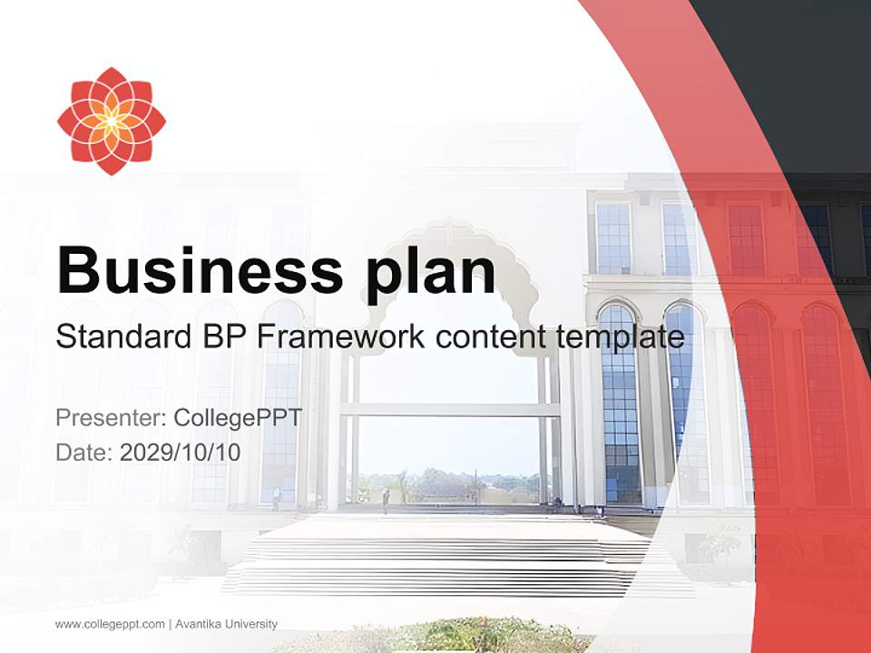 Avantika University Competition/Entrepreneurship Contest PPT Template4:3 ratio PPT effect preview image9