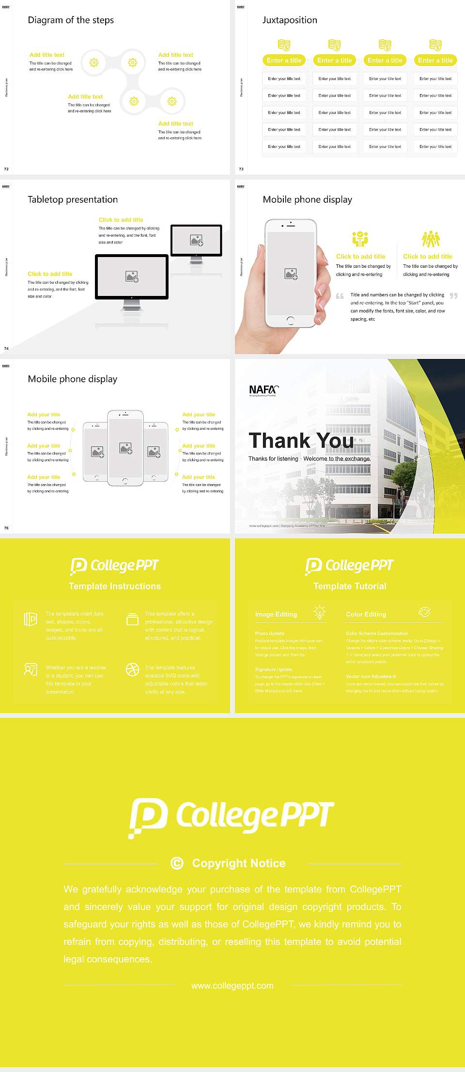 Nanyang Academy of Fine Arts Competition/Entrepreneurship Contest PPT Template4:3 ratio PPT effect preview image9