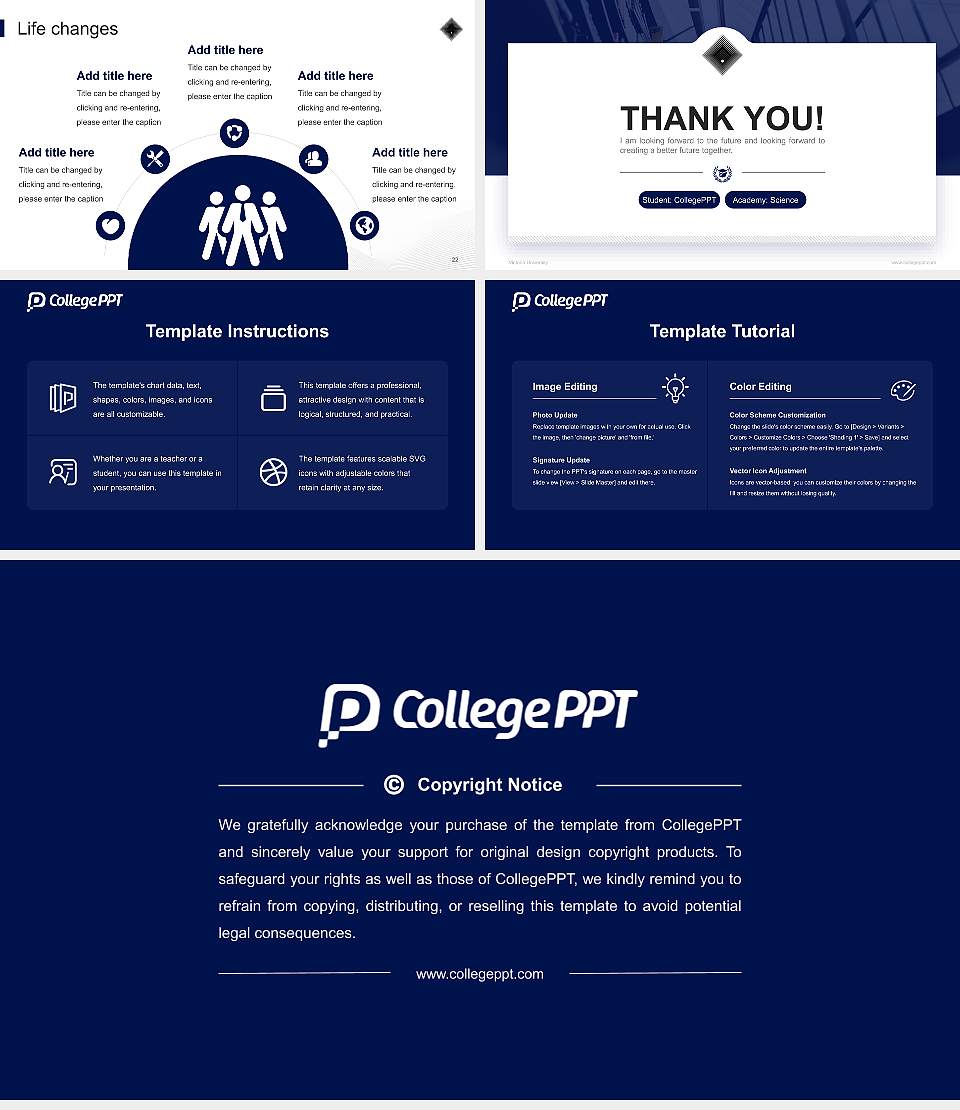Victoria University National Scholarship Defense PPT Template16:9 ratio PPT effect preview image4