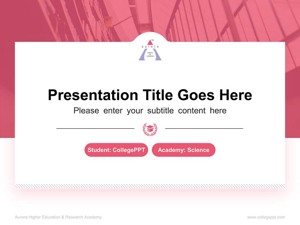 Aurora Higher Education & Research Academy National Scholarship Defense PPT Template4:3 ratio PPT effect preview image4