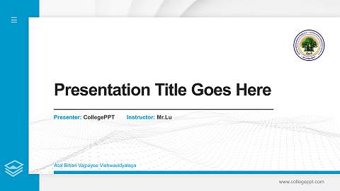Atal Bihari Vajpayee Vishwavidyalaya Thesis Proposal/Graduation Defense PPT Template