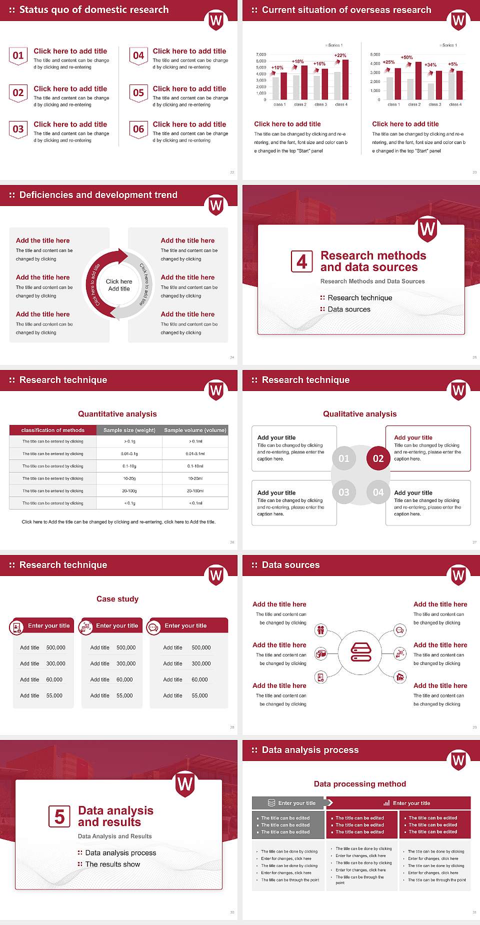 Western Sydney University Graduation Thesis Defense PPT Template4:3 ratio PPT effect preview image4