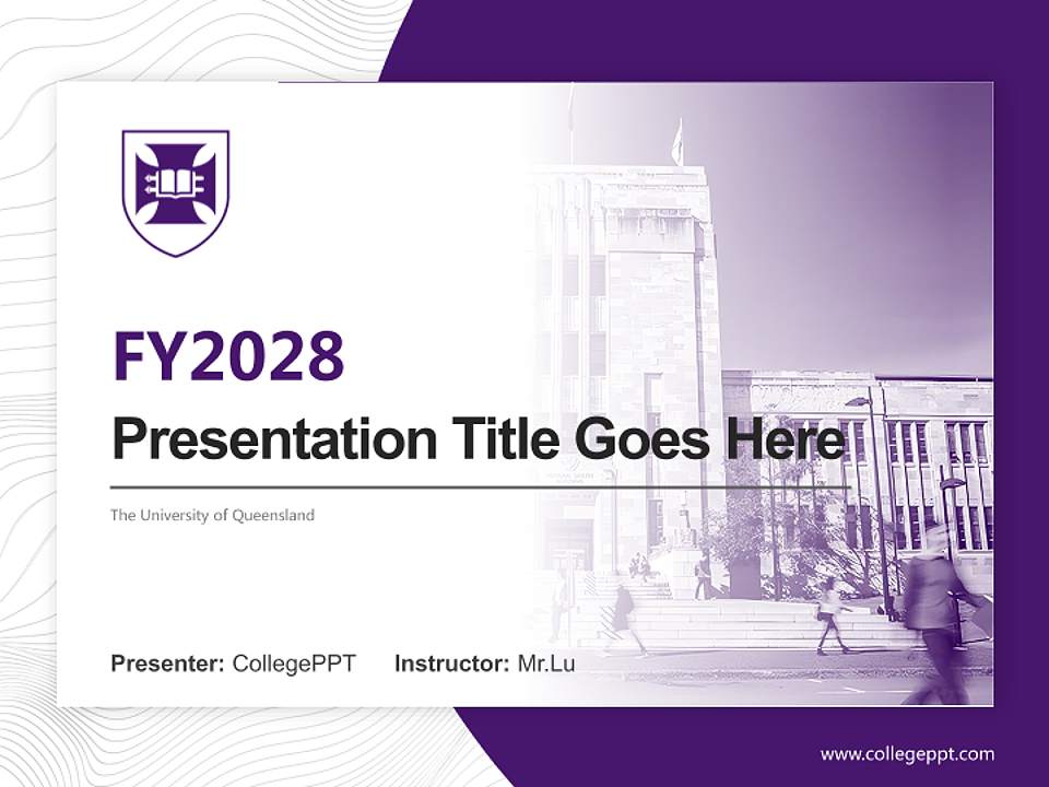 The University of Queensland Academic Presentation/Research Findings Report PPT Template4:3 ratio PPT effect preview image5