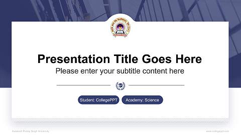 Awadesh Pratap Singh University National Scholarship Defense PPT Template