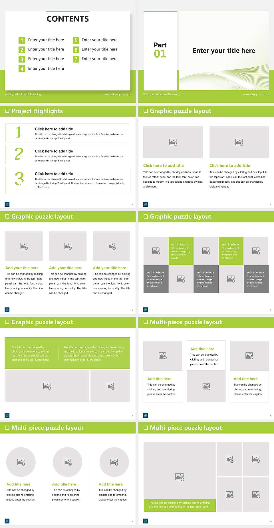 Wellington Institute of Technology General Purpose PPT Template4:3 ratio PPT effect preview image2
