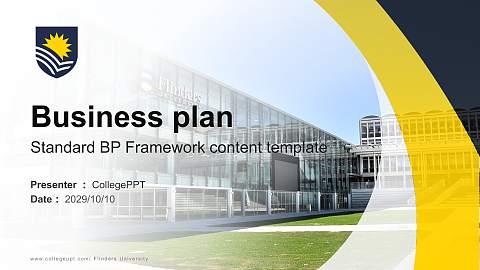 Flinders University Competition/Entrepreneurship Contest PPT Template