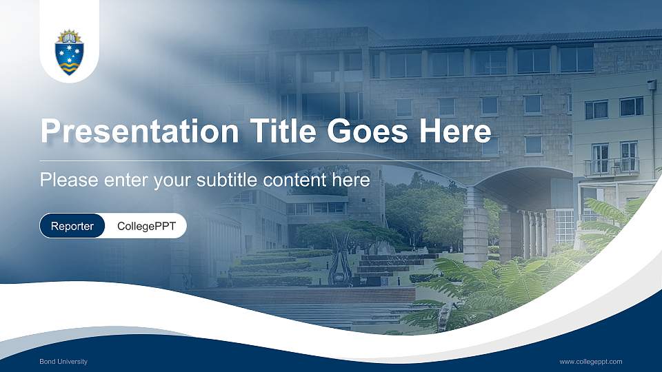 Bond University Lecture Sharing and Networking Event PPT Template16:9 ratio PPT effect preview image