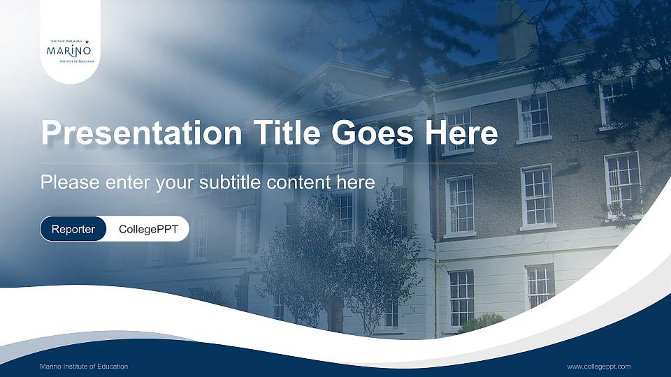 Marino Institute of Education Lecture Sharing and Networking Event PPT Template16:9 ratio PPT effect preview image