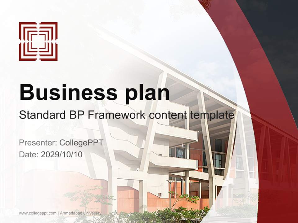 Ahmedabad University Competition/Entrepreneurship Contest PPT Template4:3 ratio PPT effect preview image9